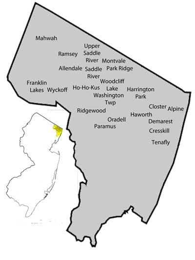 Bergen County Coverage Map